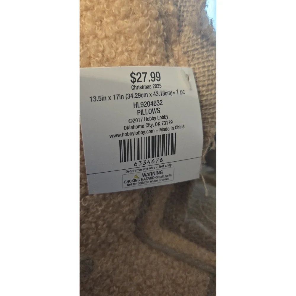Gingerbread Man Pillow, Christams, Holidays, Primitive, Hobby Lobby, MRSP 27